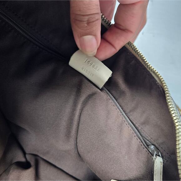 GUCCI D Ring GG Canvas Leather Abbey Hobo Large - Picture 2 of 8